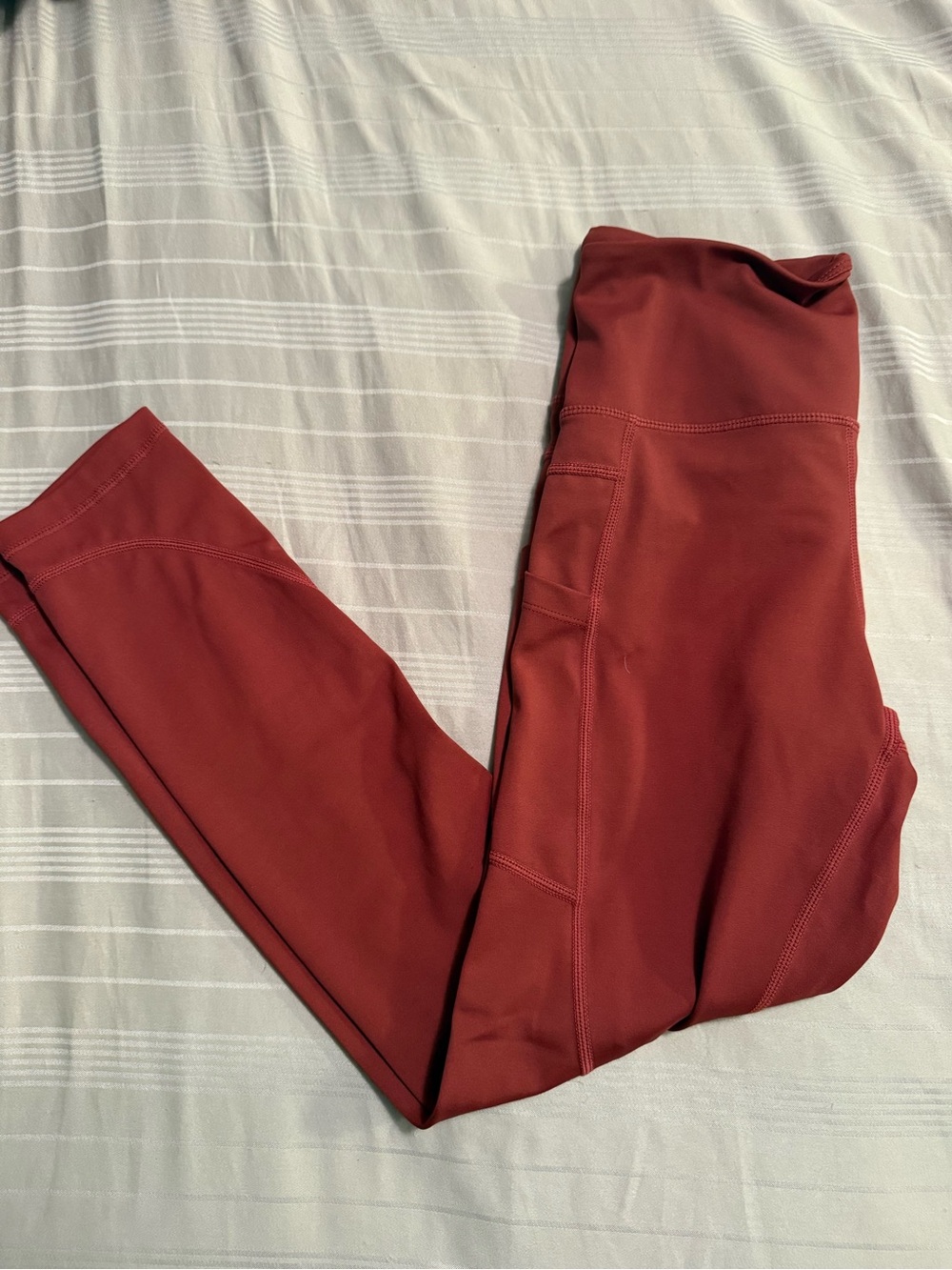 ZYIA Rust-Colored High-Waist Athletic Leggings